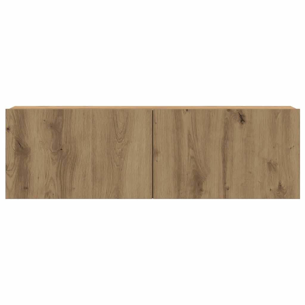 Ensemble de meuble TV mural 3 pcs chêne artisanal - XIOS