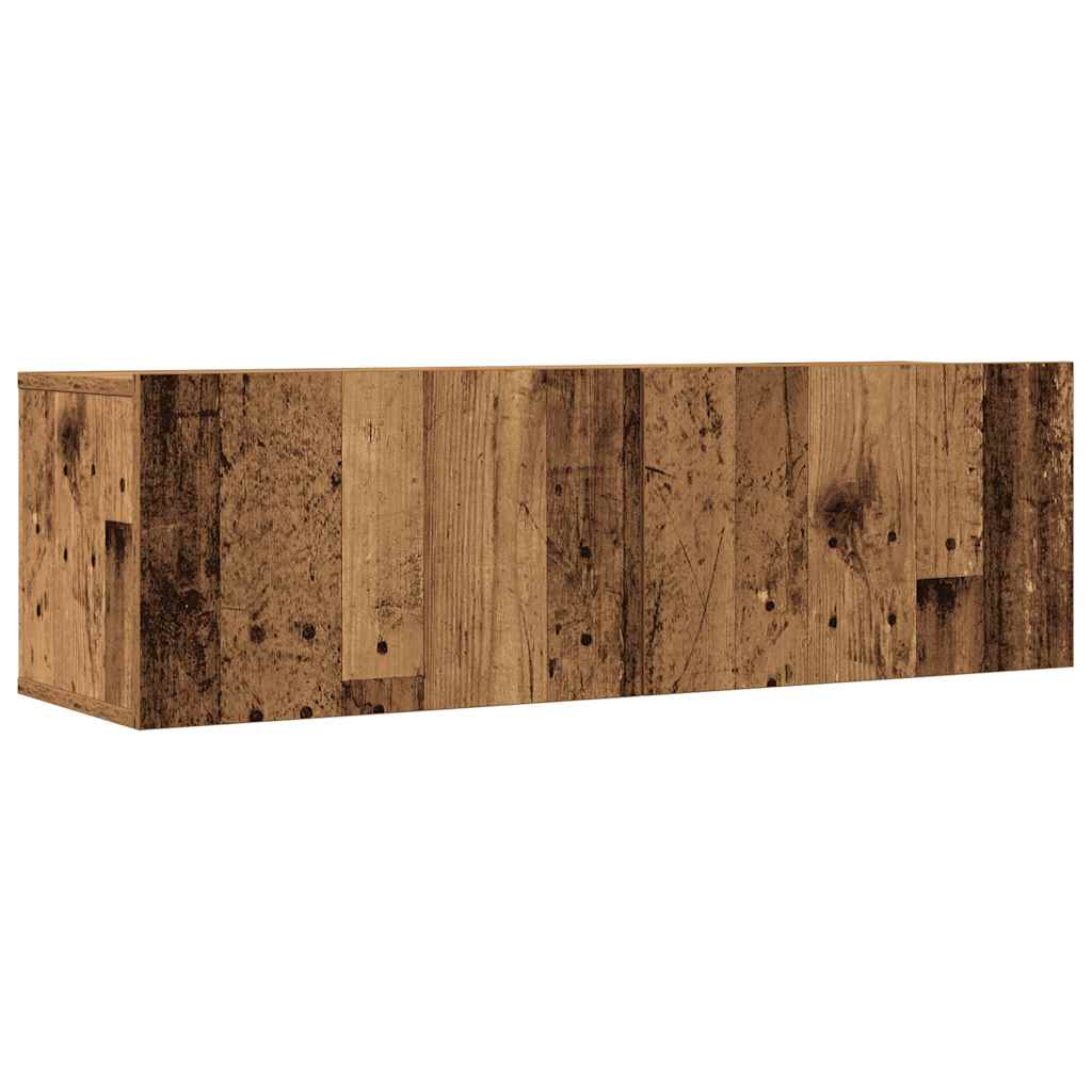 Ensemble de meuble TV mural 5 pcs vieux bois bois d'ingénierie - XIOS