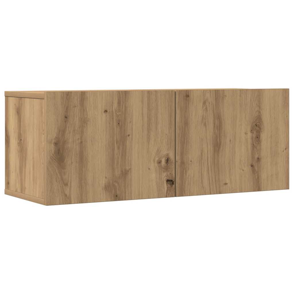 Ensemble de meuble TV mural 3 pcs chêne artisanal - XIOS