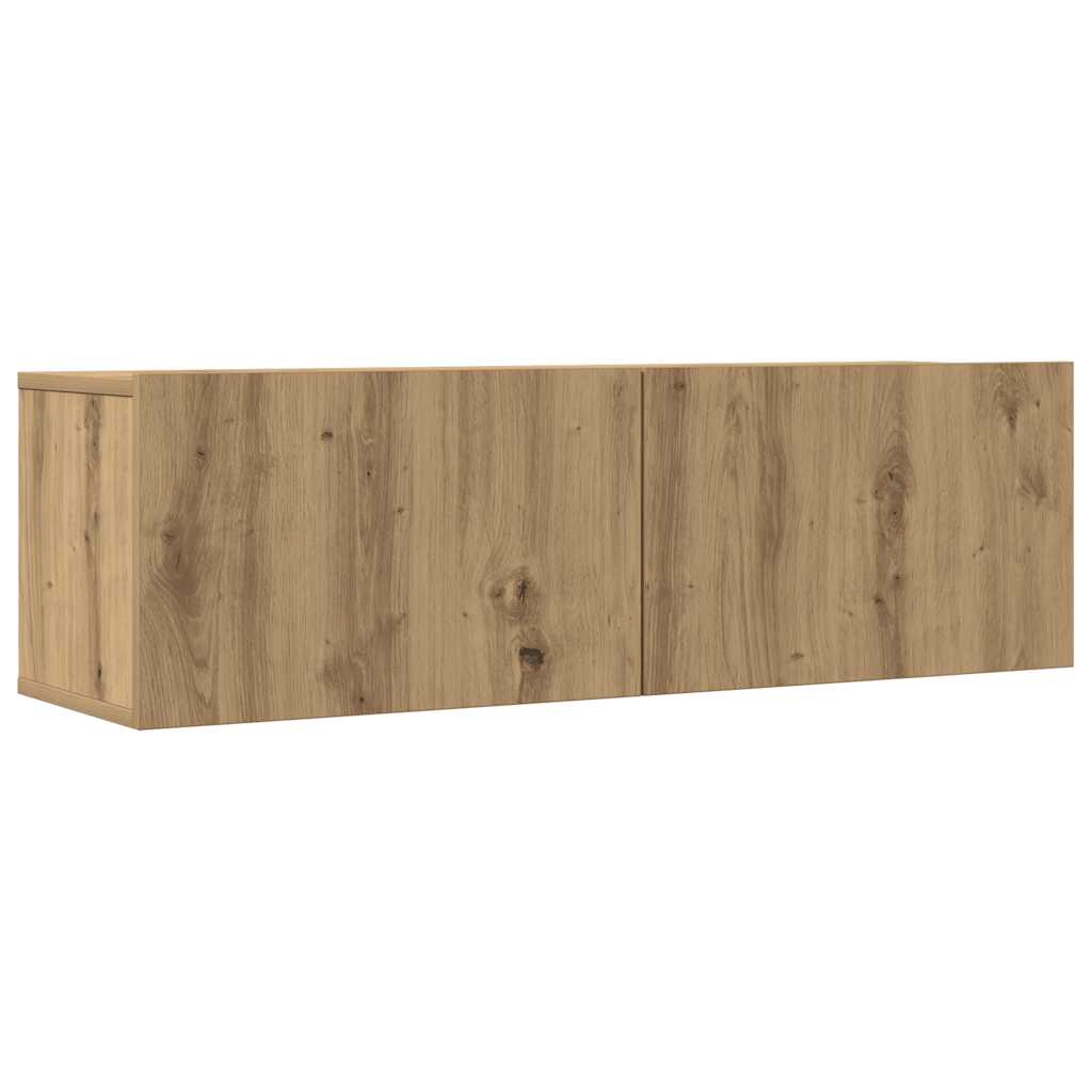 Ensemble de meuble TV mural 7 pcs chêne artisanal - XIOS