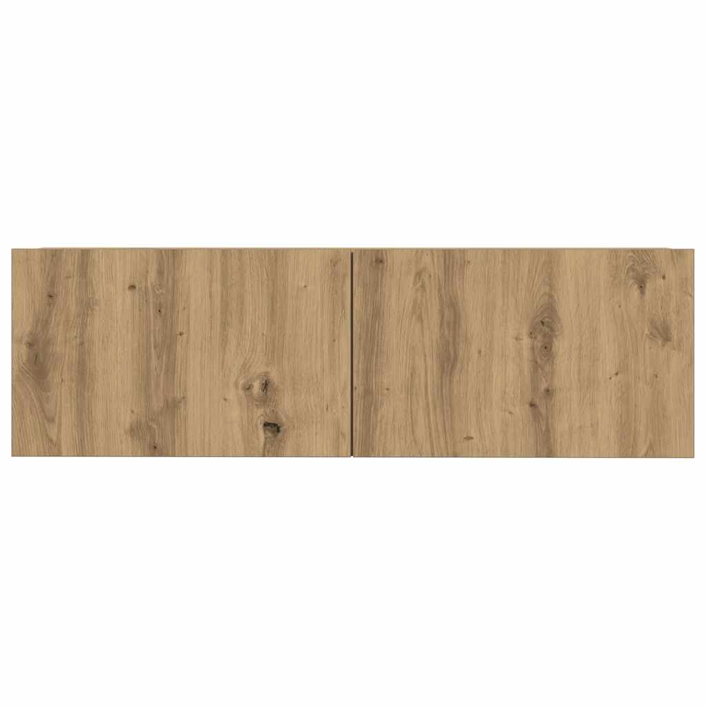 Ensemble de meuble TV mural 7 pcs chêne artisanal - XIOS