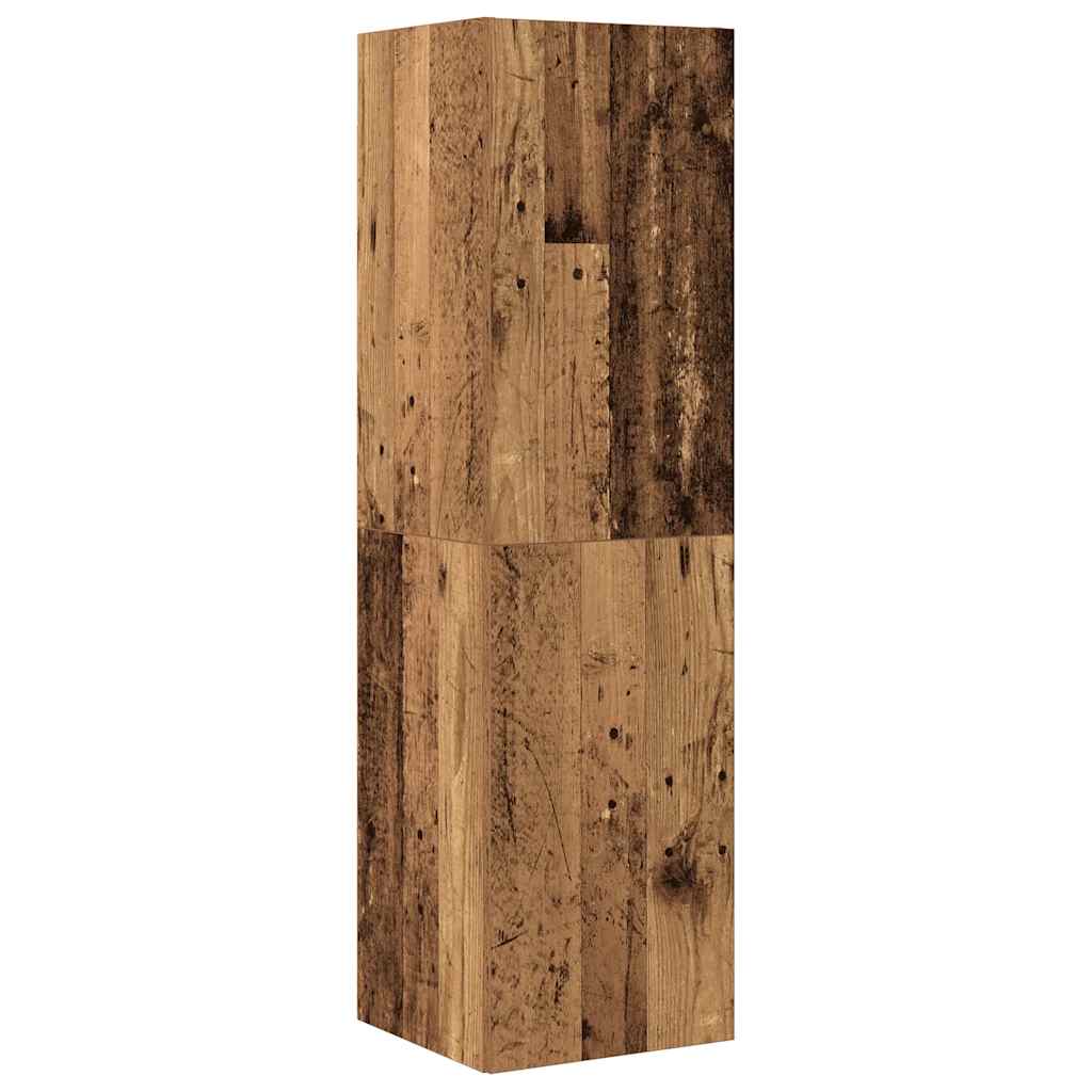 Ensemble de meuble TV mural 4 pcs vieux bois bois d'ingénierie - XIOS