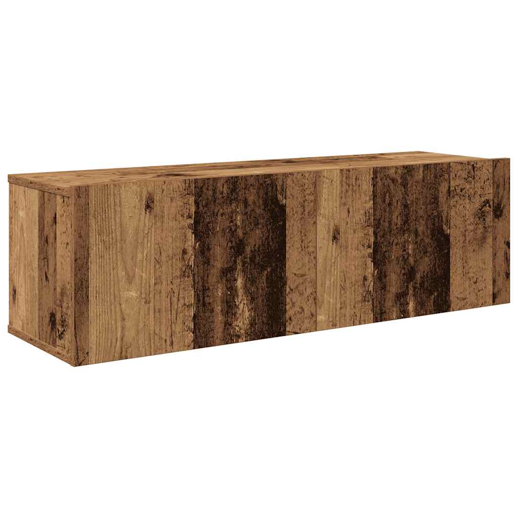 Ensemble de meuble TV mural 4 pcs vieux bois bois d'ingénierie - XIOS