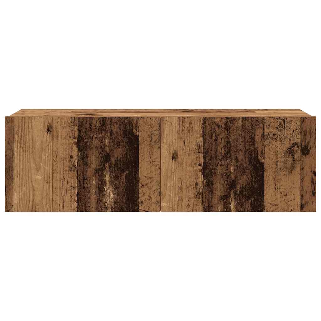 Ensemble de meuble TV mural 4 pcs vieux bois bois d'ingénierie - XIOS