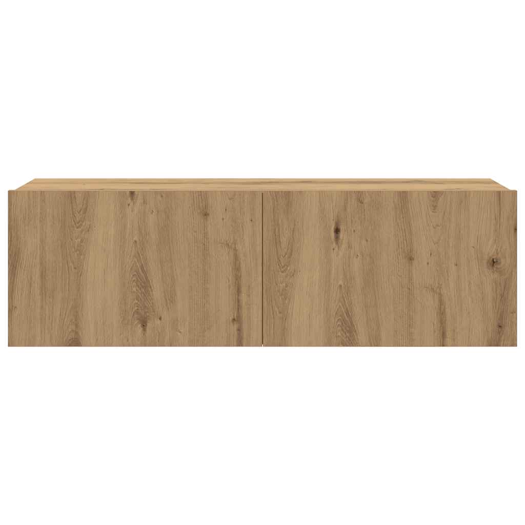 Ensemble de meuble TV mural 4 pcs chêne artisanal - XIOS