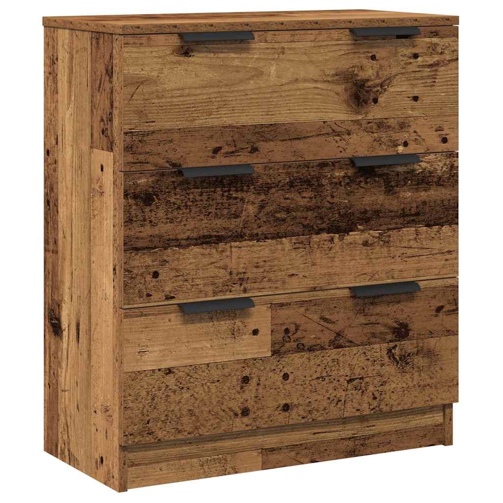 Buffets 3 pcs vieux bois 60x30x70 cm bois d'ingénierie - XIOS