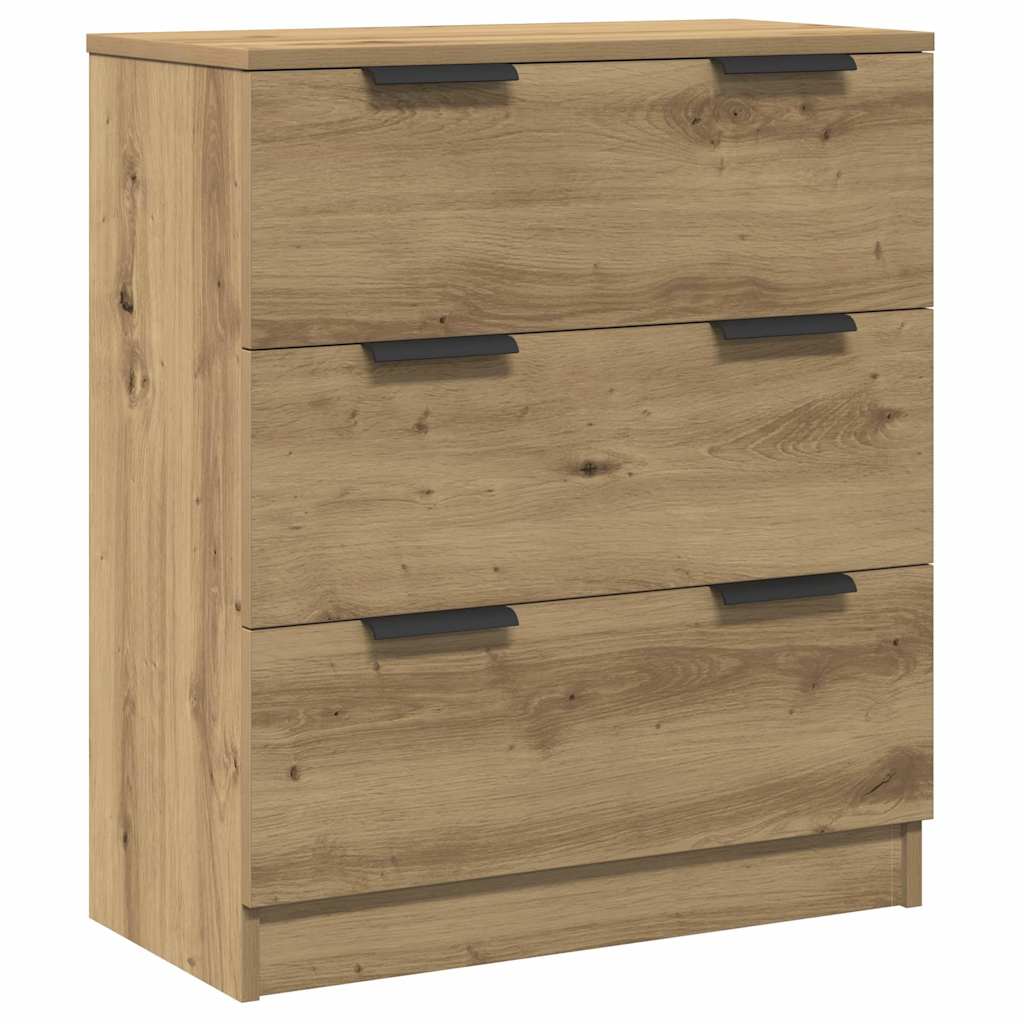 Buffets 3 pcs chêne artisanal 60x30x70 cm bois d'ingénierie - XIOS