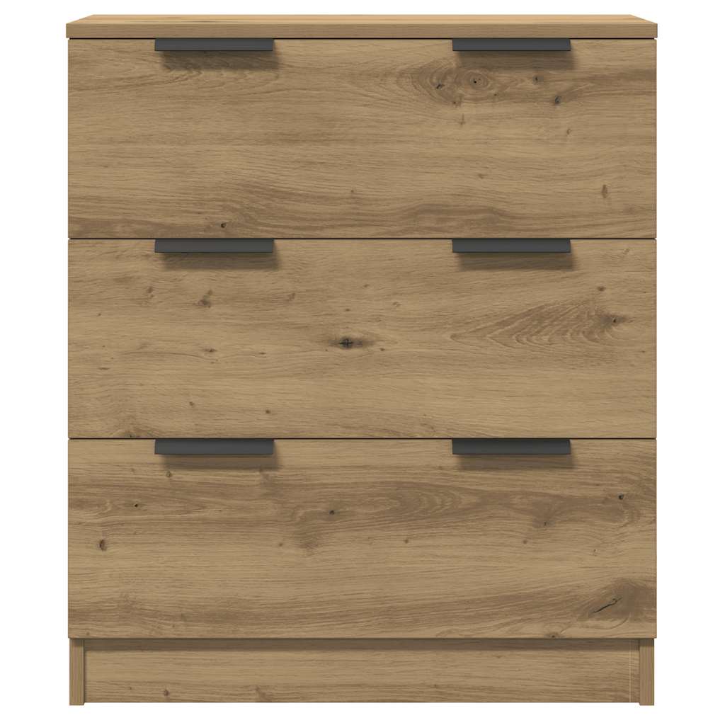 Buffets 3 pcs chêne artisanal 60x30x70 cm bois d'ingénierie - XIOS