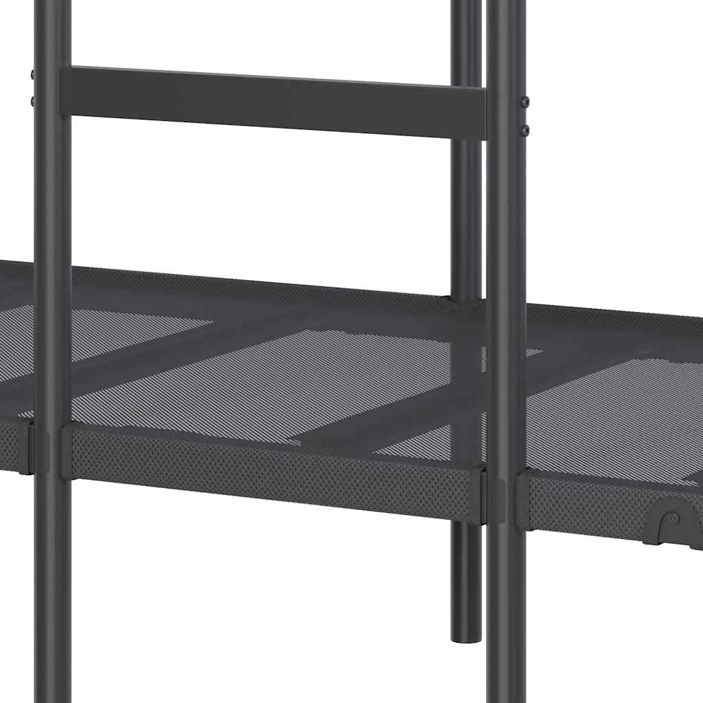 Lit superposé sans matelas noir 80x200 cm acier - XIOS