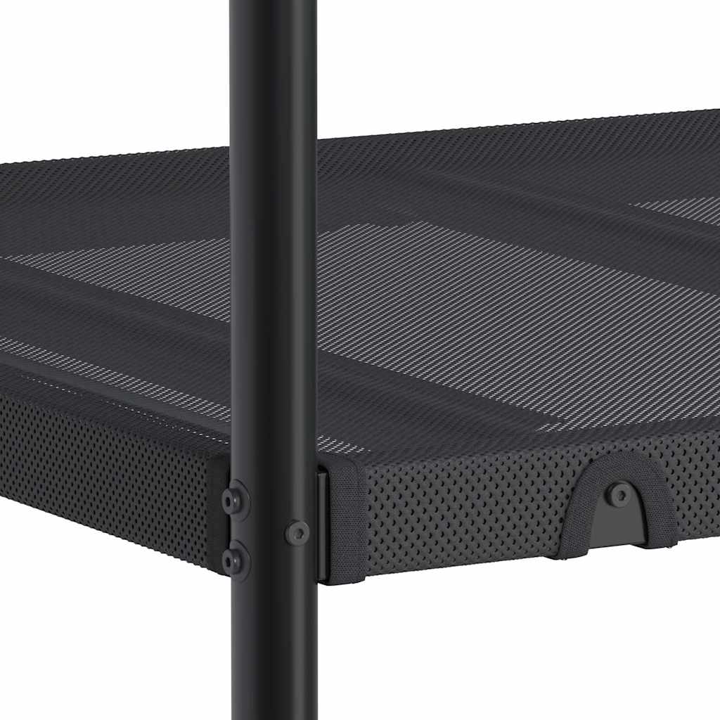 Lit superposé sans matelas noir 80x200 cm acier - XIOS