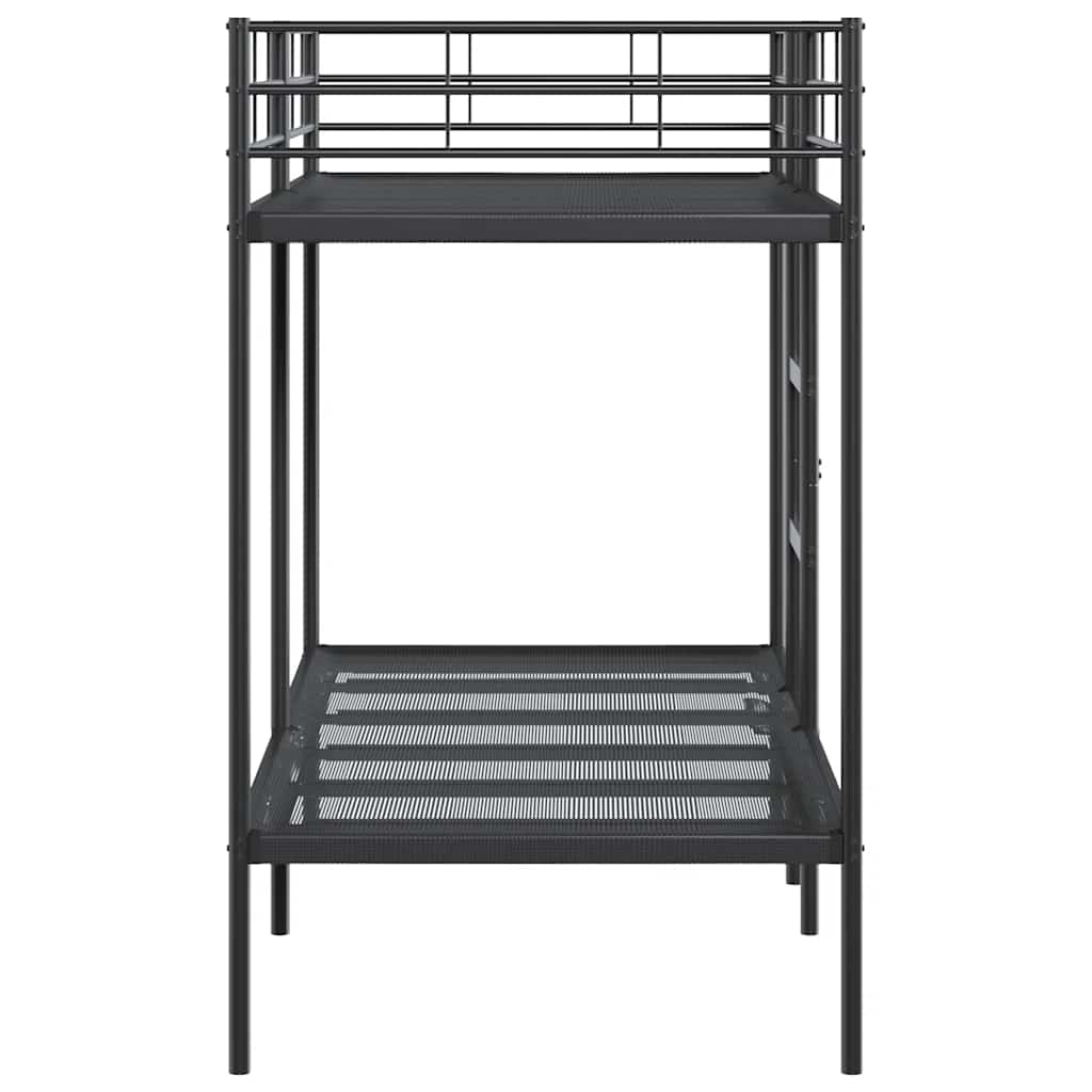Lit superposé sans matelas noir 90x200 cm acier - XIOS