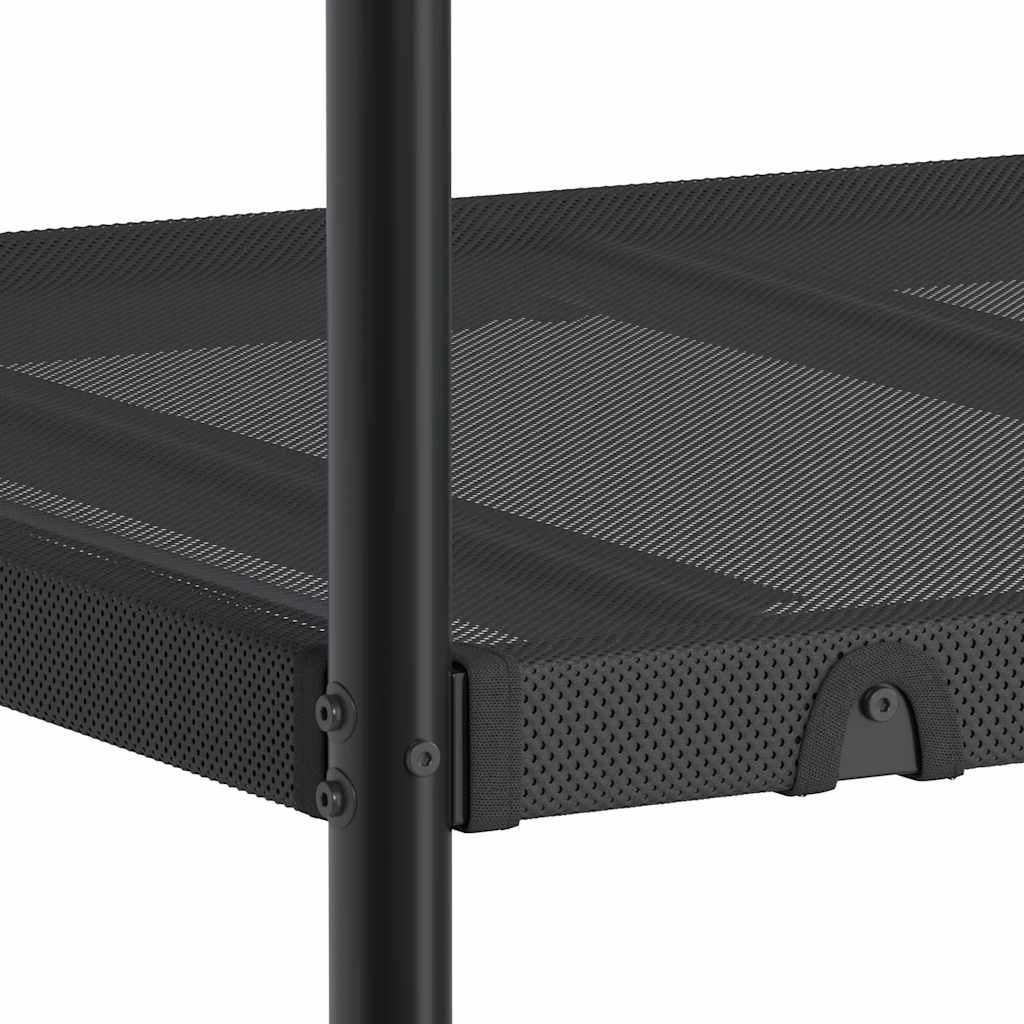 Lit superposé sans matelas noir 90x200 cm acier - XIOS