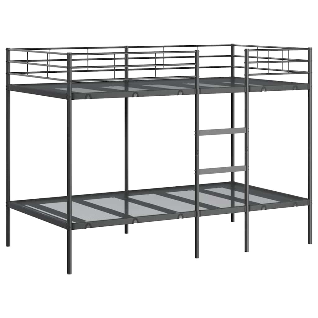Lit superposé sans matelas noir 100x200 cm acier - XIOS