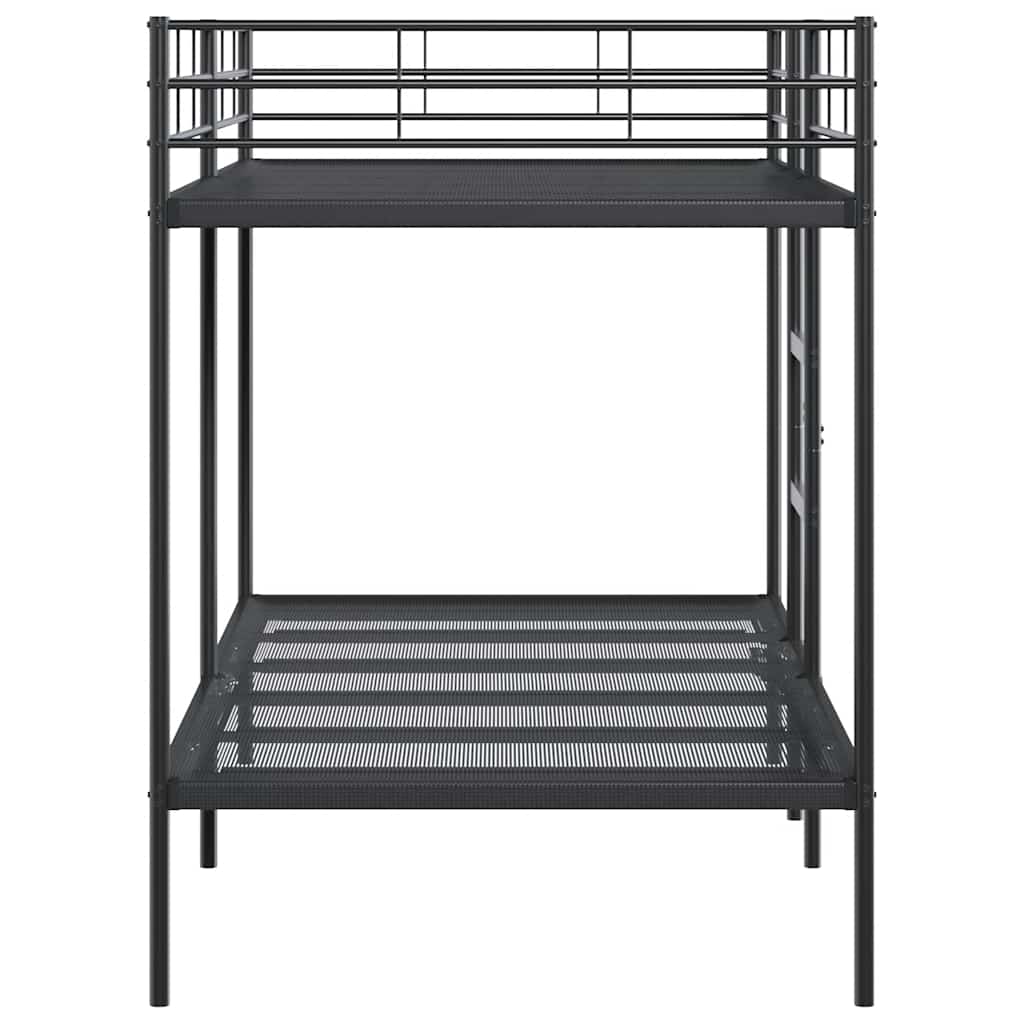 Lit superposé sans matelas noir 100x200 cm acier - XIOS