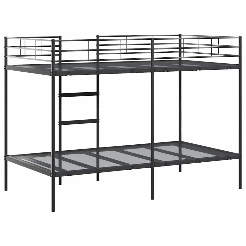 Lit superposé sans matelas noir 100x200 cm acier - XIOS