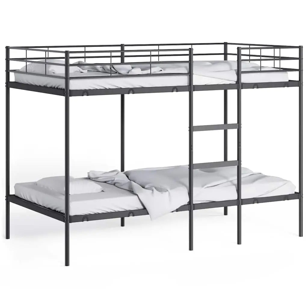 Lit superposé sans matelas noir 107x203 cm acier - XIOS