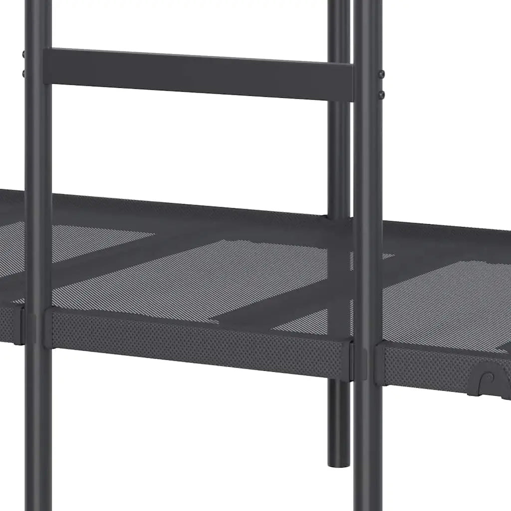Lit superposé sans matelas noir 107x203 cm acier - XIOS