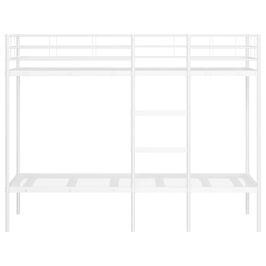 Lit superposé sans matelas blanc 75x190 cm acier - XIOS