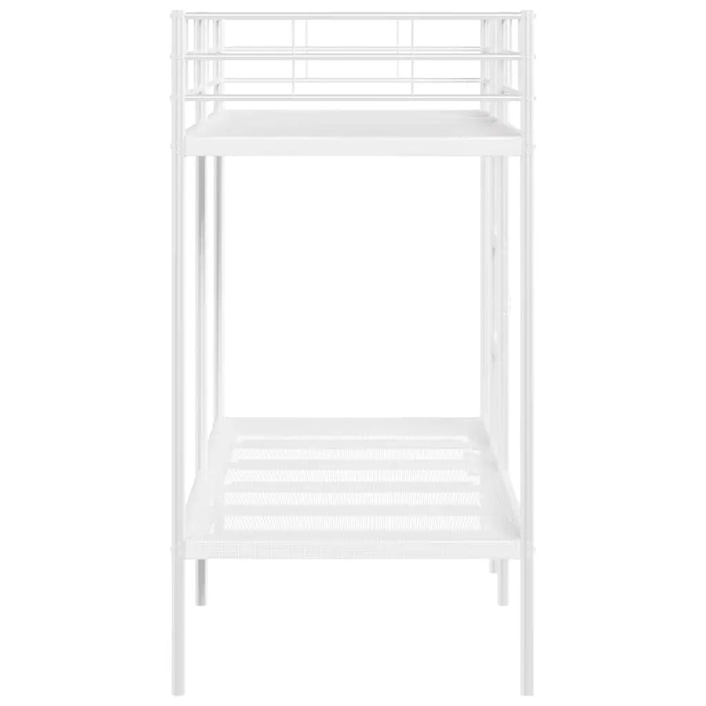 Lit superposé sans matelas blanc 75x190 cm acier - XIOS