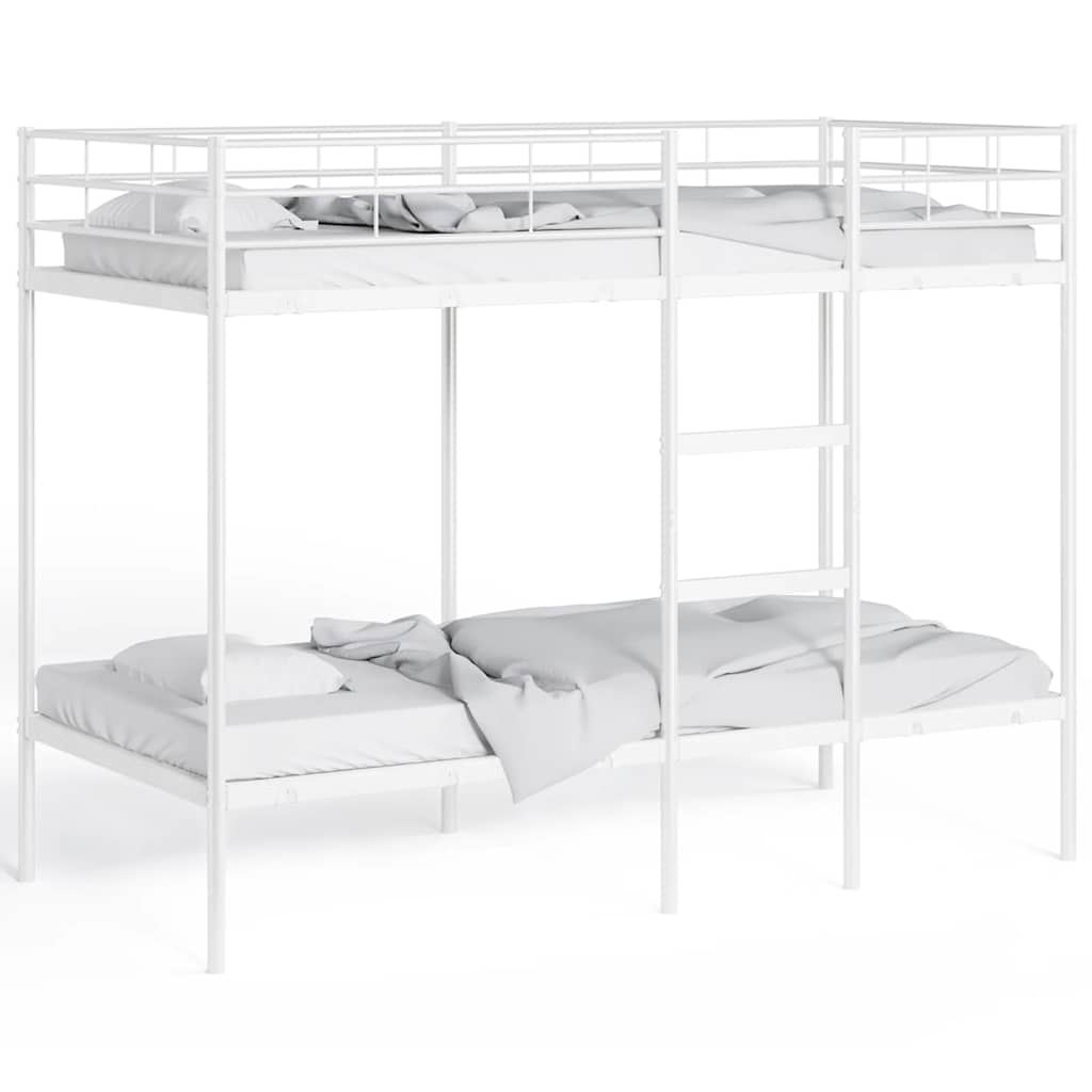 Lit superposé sans matelas blanc 80x200 cm acier - XIOS
