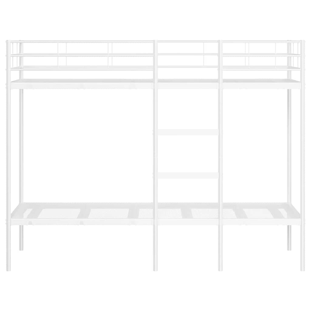 Lit superposé sans matelas blanc 80x200 cm acier - XIOS