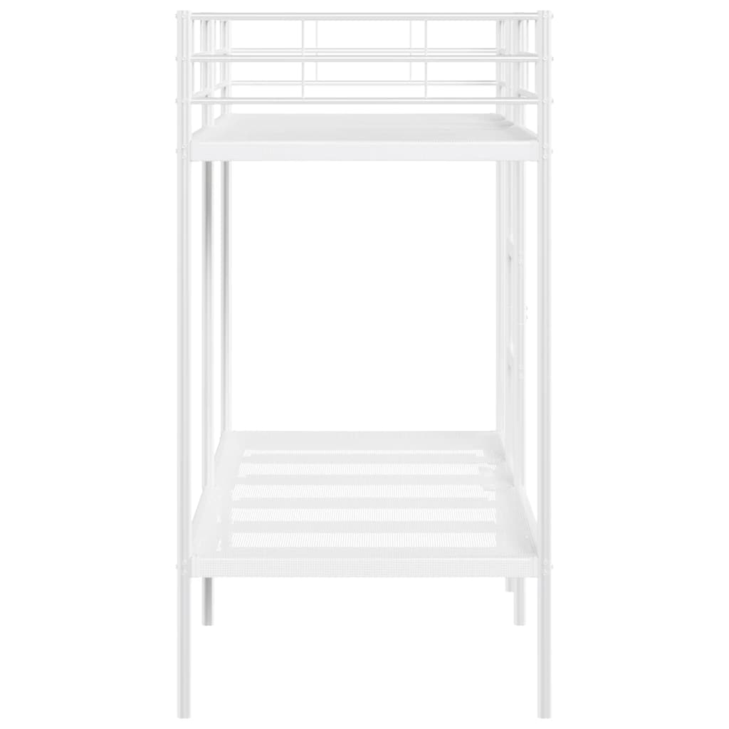 Lit superposé sans matelas blanc 80x200 cm acier - XIOS