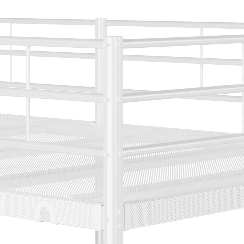 Lit superposé sans matelas blanc 80x200 cm acier - XIOS