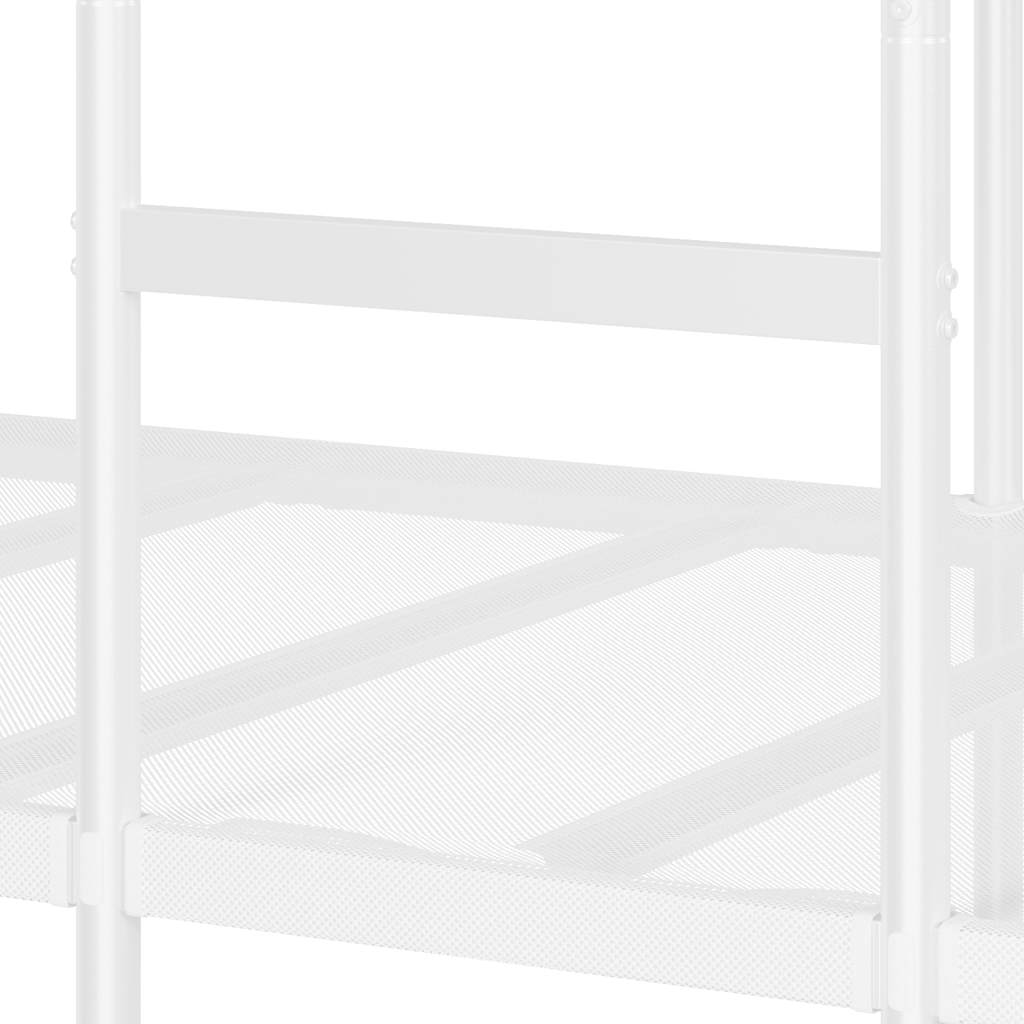 Lit superposé sans matelas blanc 80x200 cm acier - XIOS
