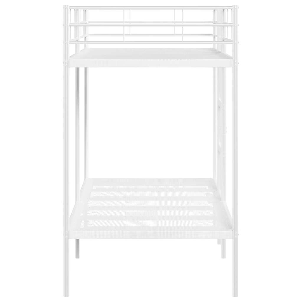 Lit superposé sans matelas blanc 100x190 cm acier - XIOS