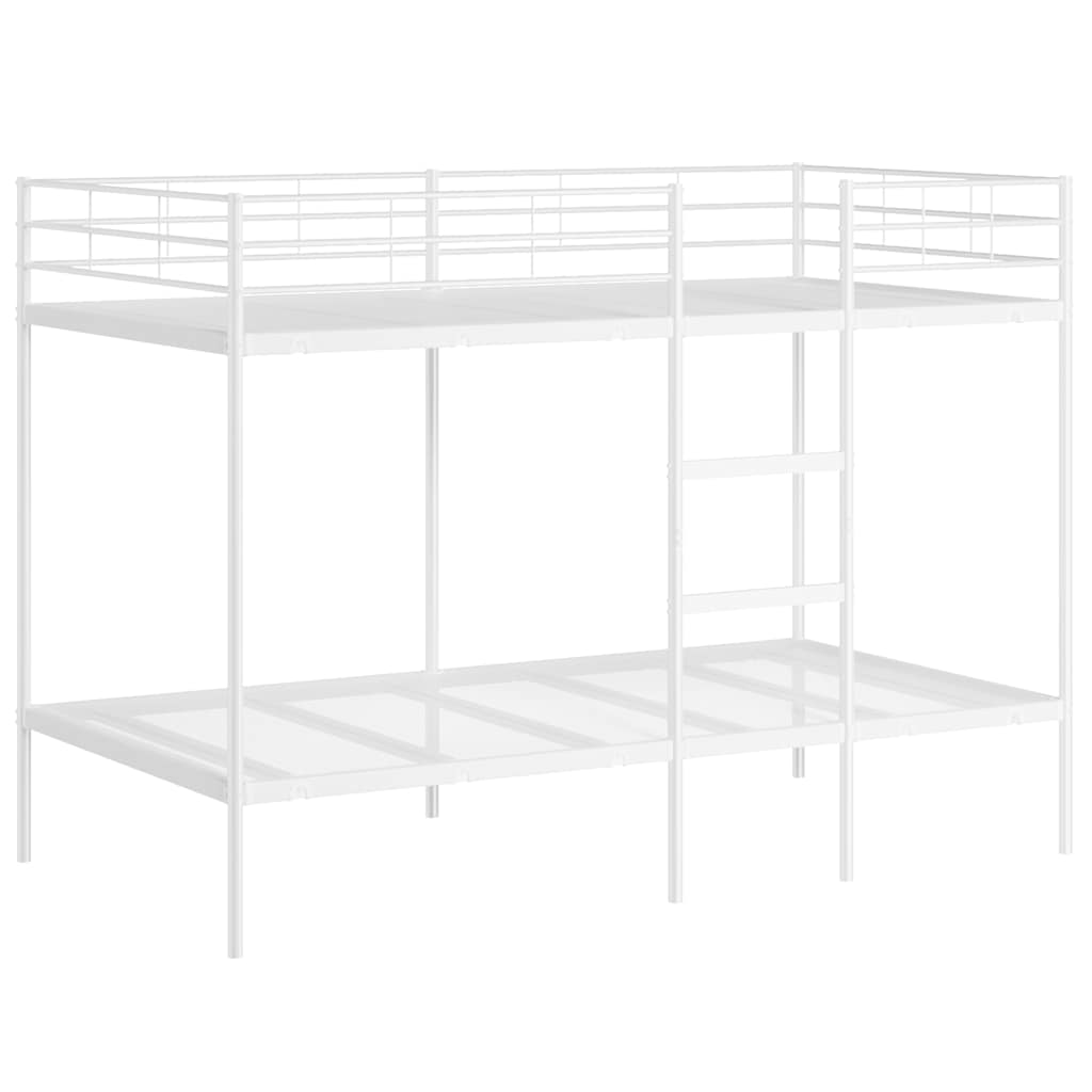 Lit superposé sans matelas blanc 100x200 cm acier - XIOS