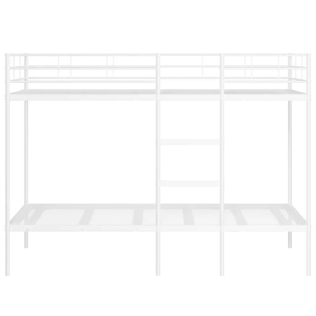Lit superposé sans matelas blanc 100x200 cm acier - XIOS