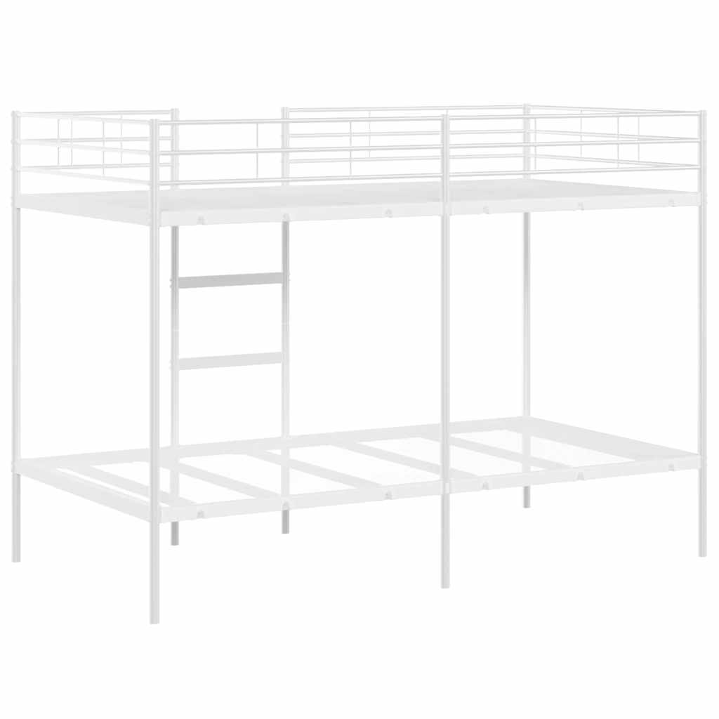 Lit superposé sans matelas blanc 100x200 cm acier - XIOS