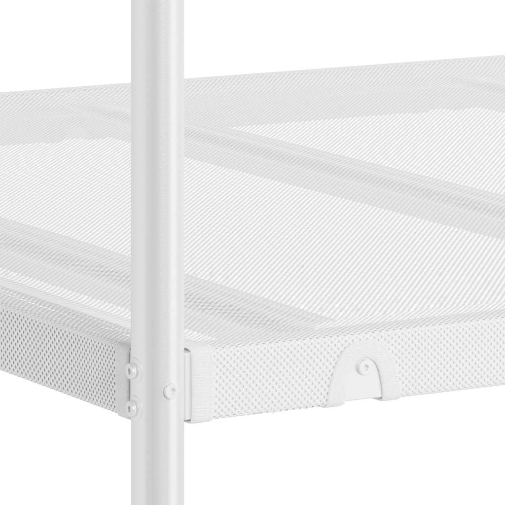 Lit superposé sans matelas blanc 100x200 cm acier - XIOS