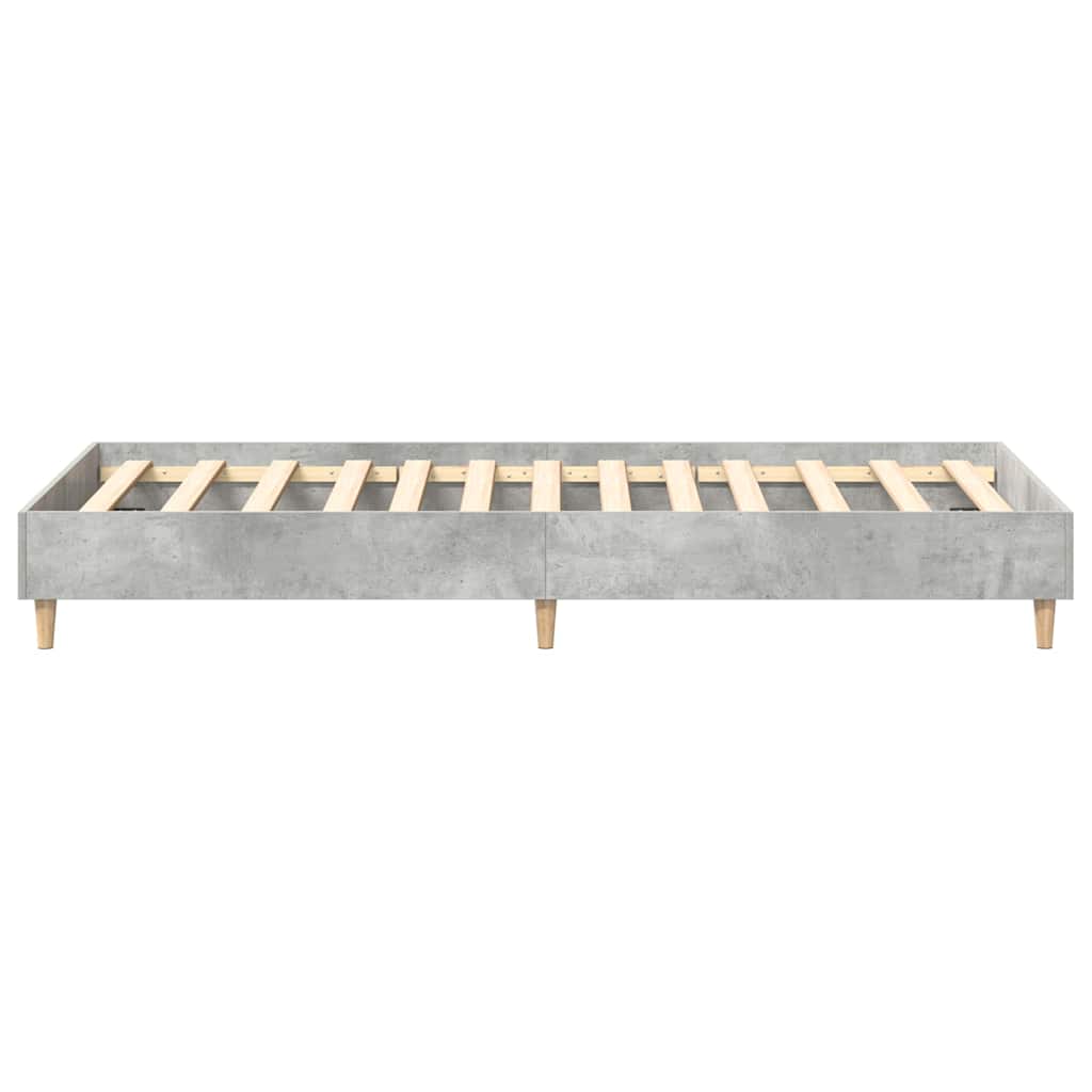 Cadre de lit Gris béton 90 x 200 cm Bois d'ingénierie - XIOS