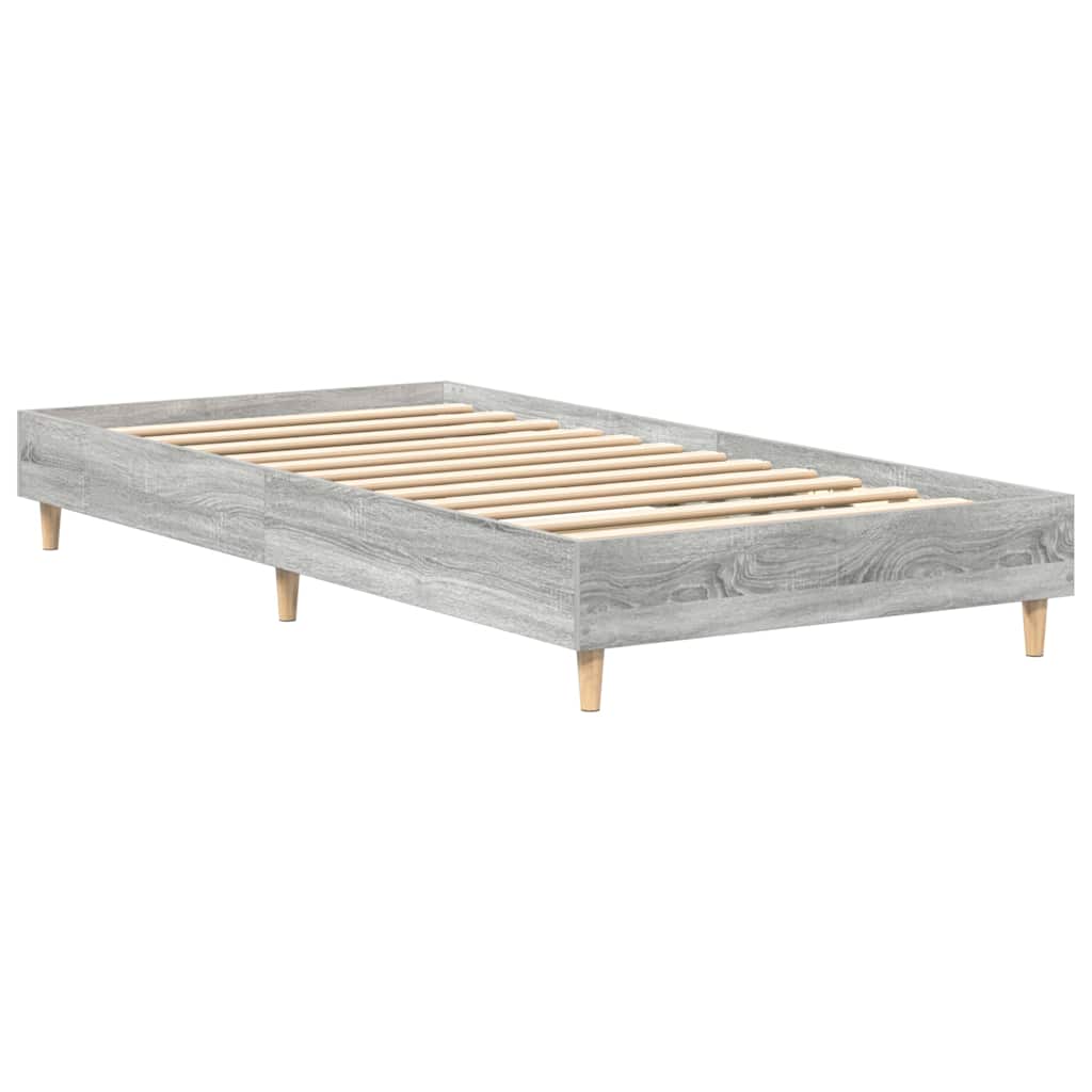 Cadre de lit Sonoma gris 90 x 200 cm Bois d'ingénierie - XIOS