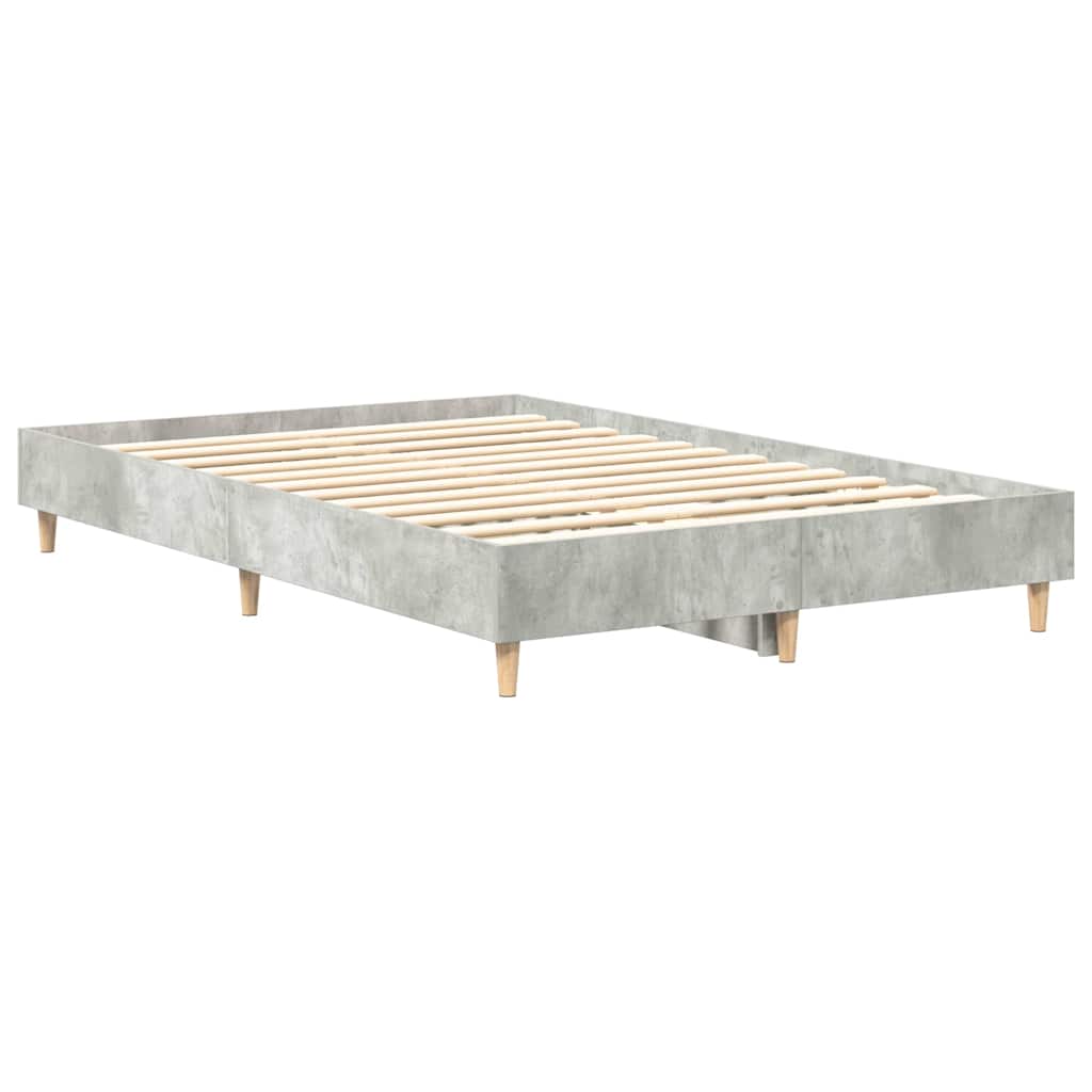 Cadre de lit Gris béton 120 x 190 cm Bois d'ingénierie - XIOS