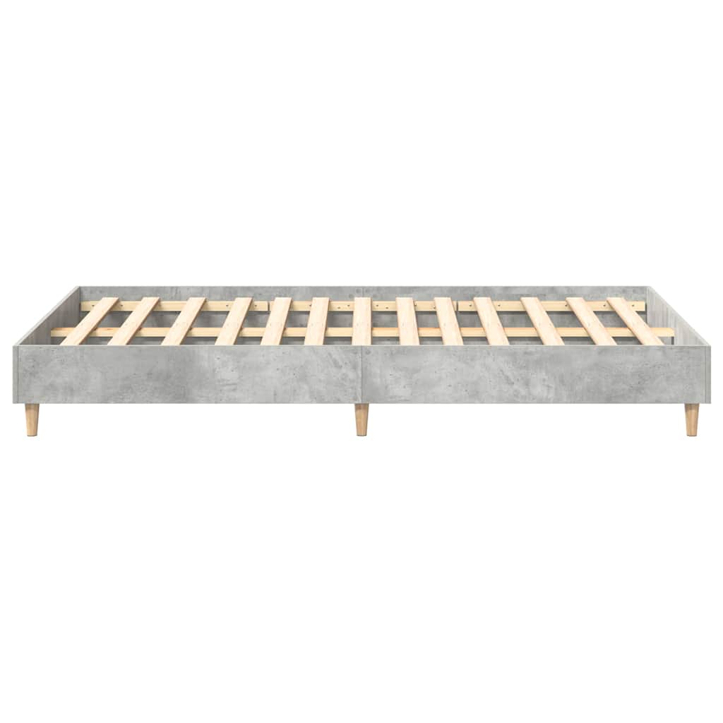 Cadre de lit Gris béton 120 x 190 cm Bois d'ingénierie - XIOS
