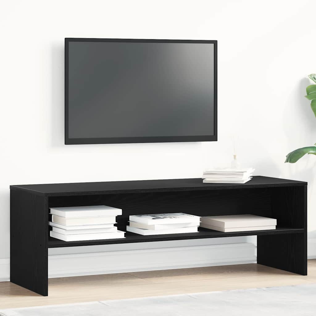 Meuble TV chêne noir 120x40x40 cm bois d'ingénierie - XIOS