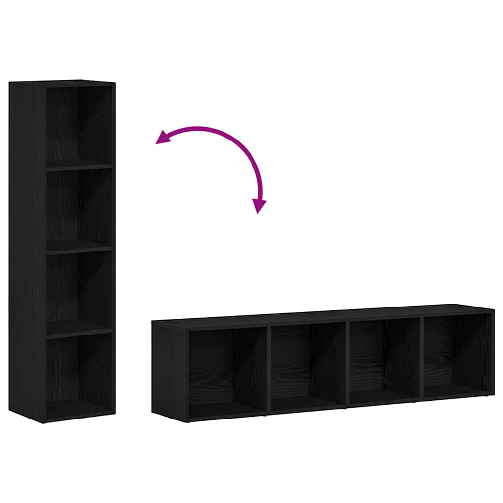 Bibliothèque Chêne noir 36 x 30 x 143 cm Bois d'ingénierie - XIOS