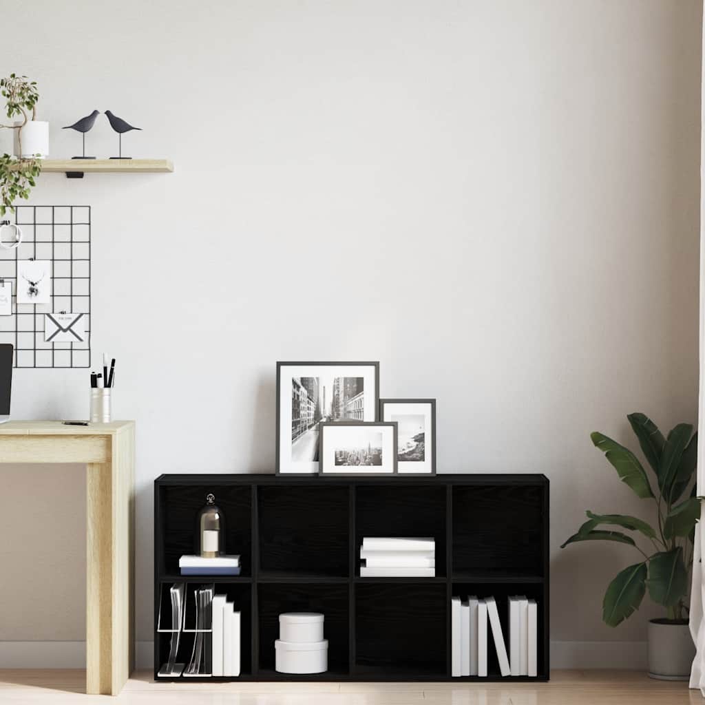 Bibliothèque en chêne noir 66 x 30 x 130 cm bois d'ingénierie - XIOS