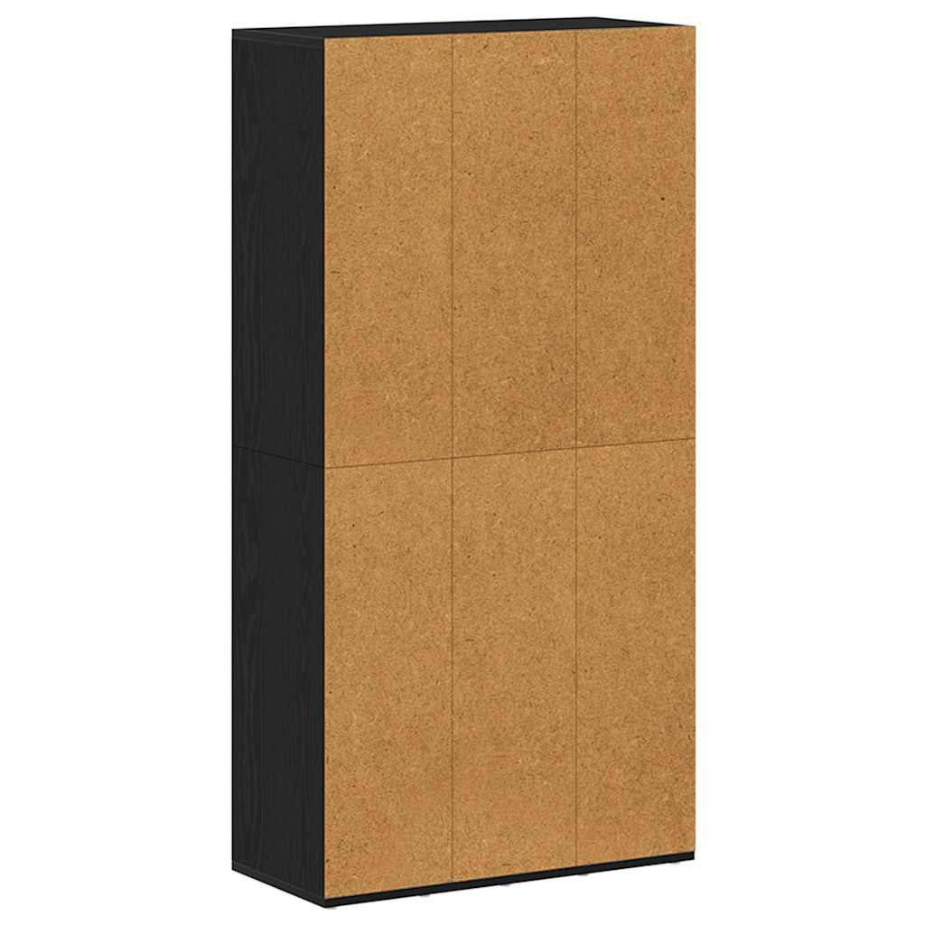 Bibliothèque en chêne noir 66 x 30 x 130 cm bois d'ingénierie - XIOS