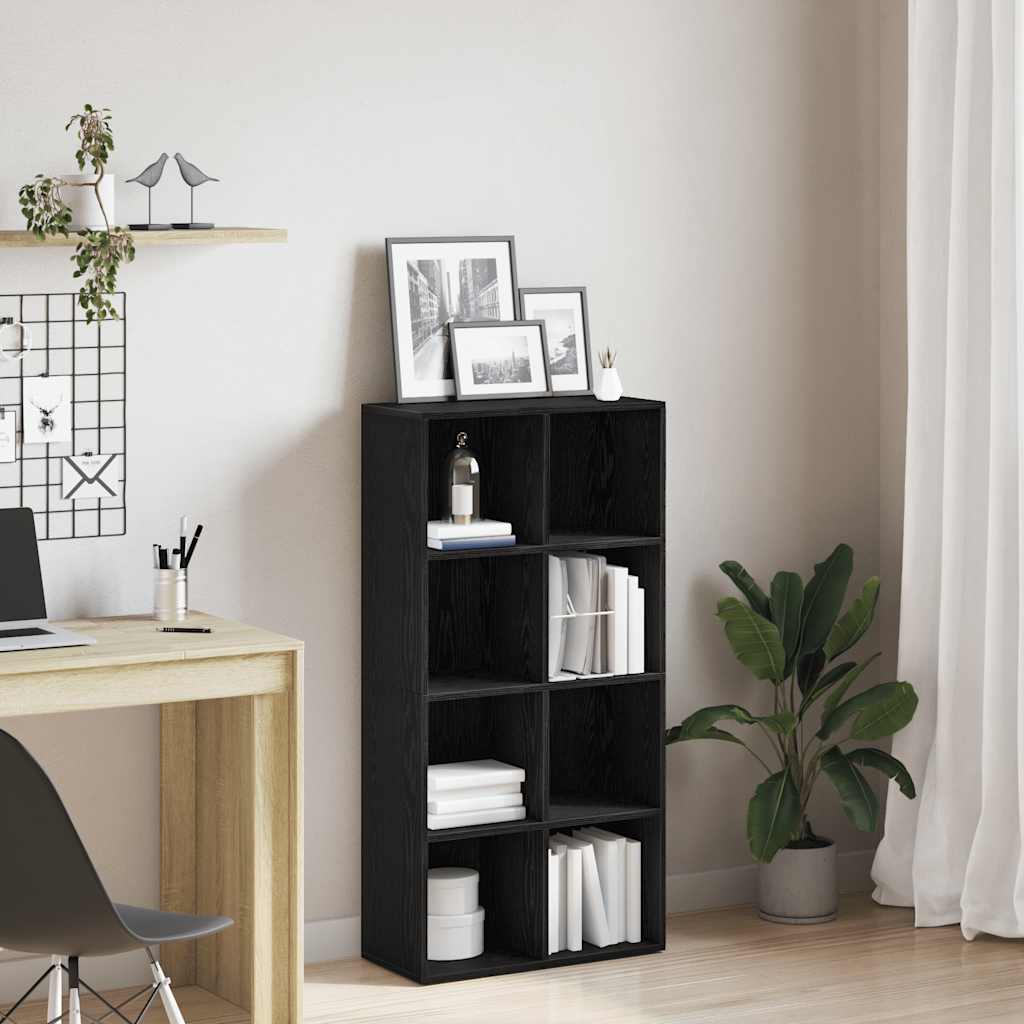 Bibliothèque en chêne noir 66 x 30 x 130 cm bois d'ingénierie - XIOS