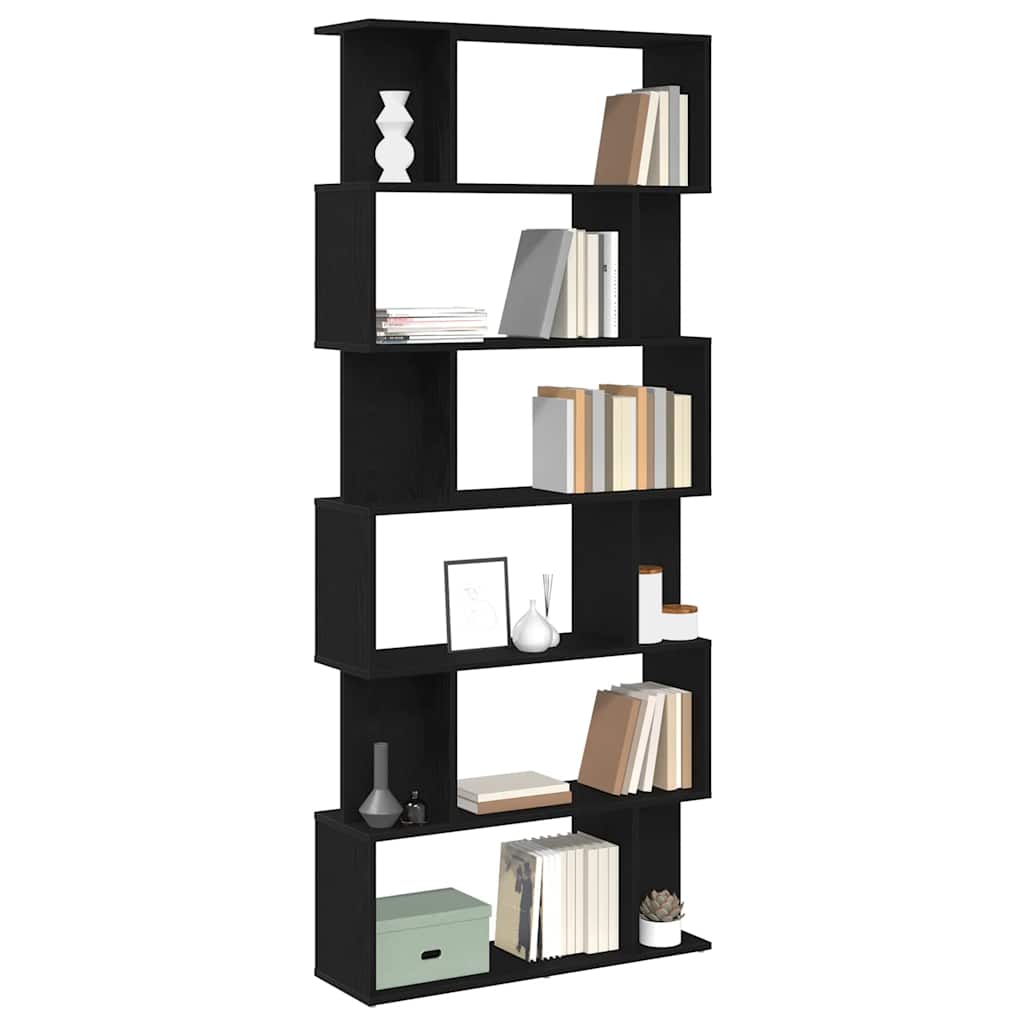 Bibliothèque en chêne noir 80 x 24 x 190,5 cm bois d'ingénierie - XIOS