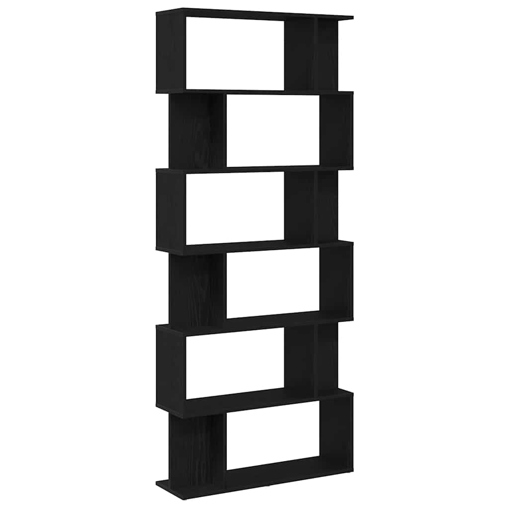 Bibliothèque en chêne noir 80 x 24 x 190,5 cm bois d'ingénierie - XIOS