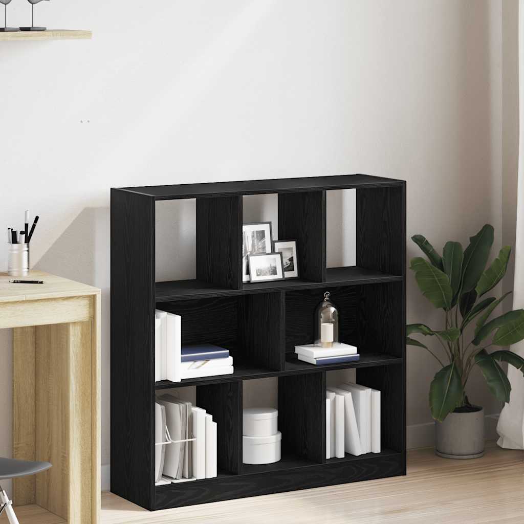 Bibliothèque chêne noir 97,5x29,5x100 cm bois d'ingénierie - XIOS