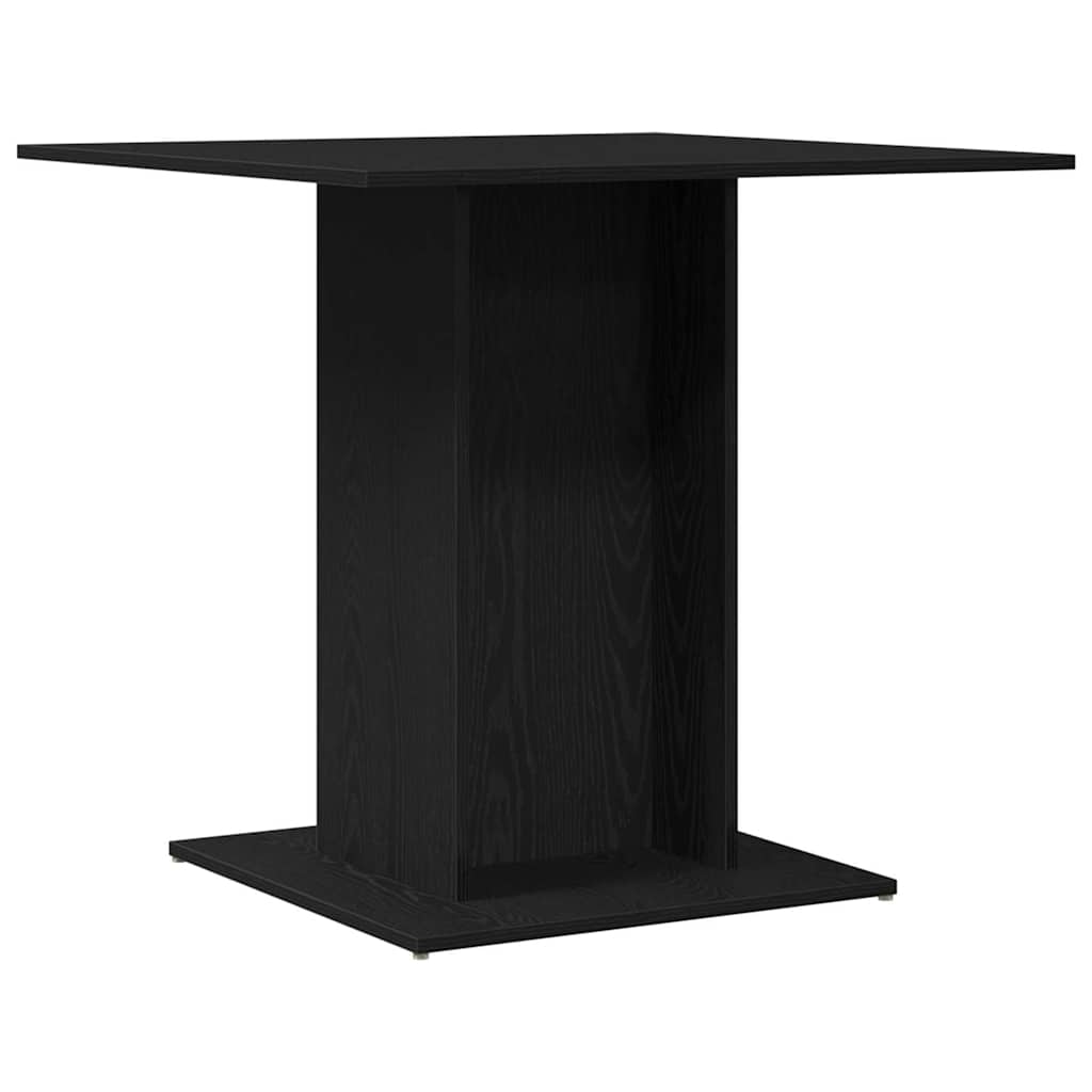 Table de salle à manger en chêne noir 80x80x75 cm bois d'ingénierie - XIOS