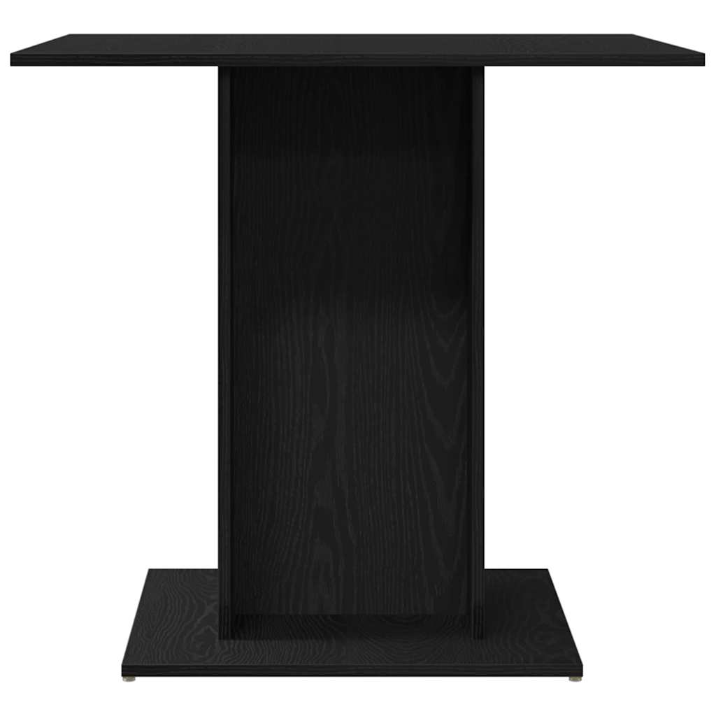 Table de salle à manger en chêne noir 80x80x75 cm bois d'ingénierie - XIOS