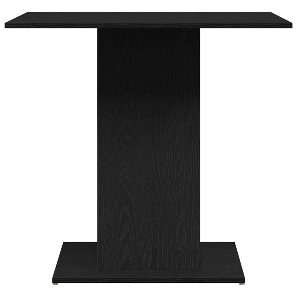 Table de salle à manger en chêne noir 80x80x75 cm bois d'ingénierie - XIOS
