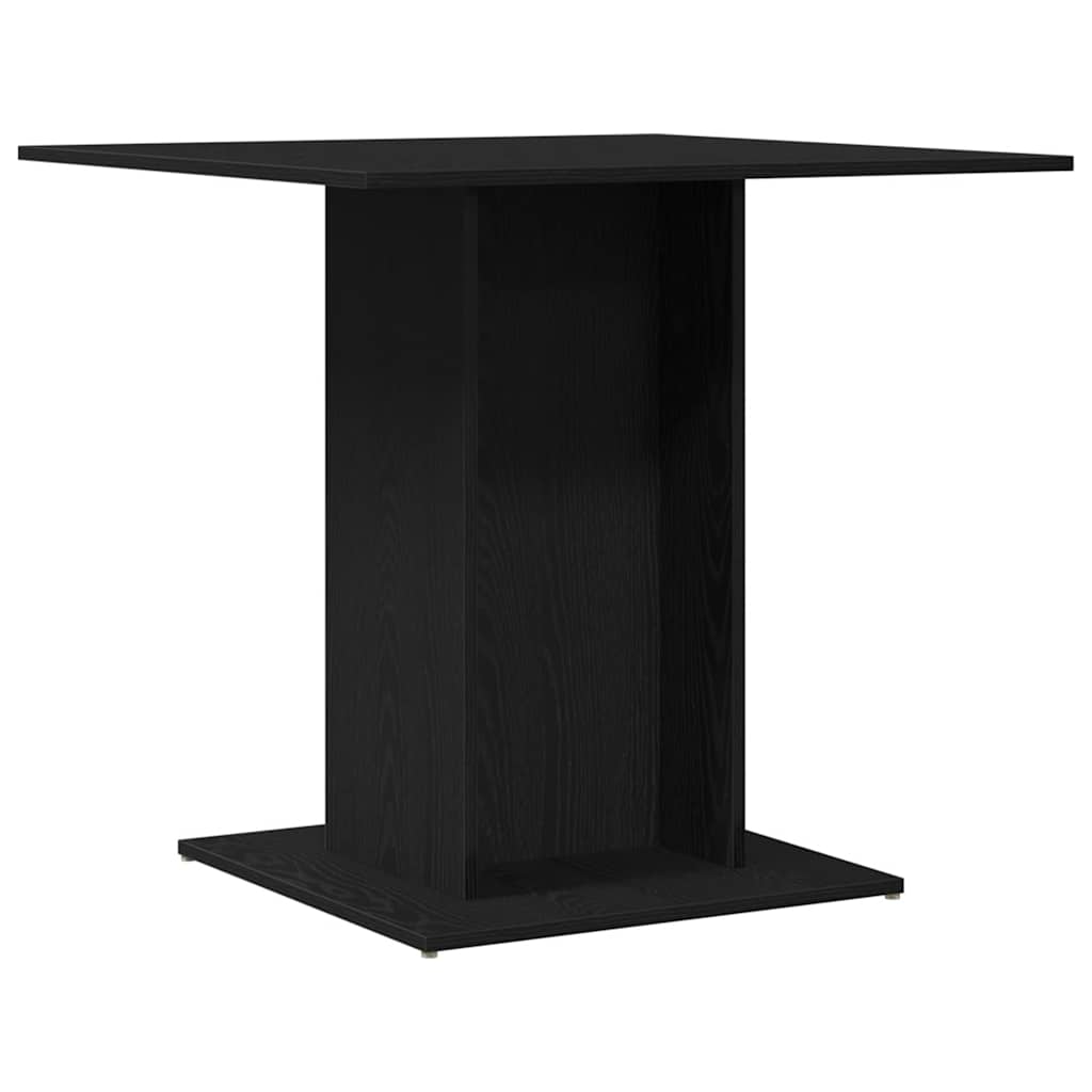 Table de salle à manger en chêne noir 80x80x75 cm bois d'ingénierie - XIOS
