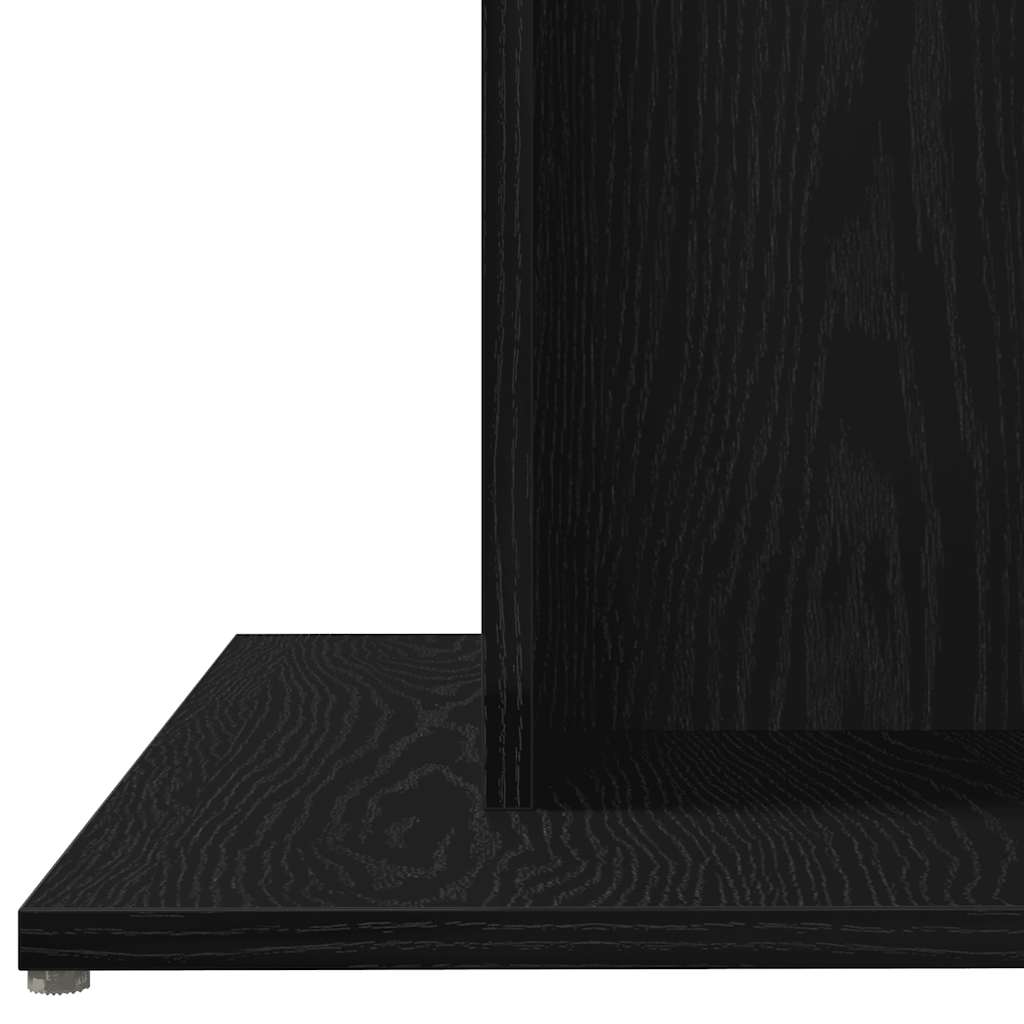 Table de salle à manger en chêne noir 80x80x75 cm bois d'ingénierie - XIOS